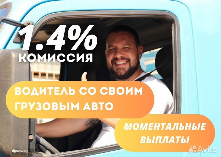 Водитель грузового авто на своём авто