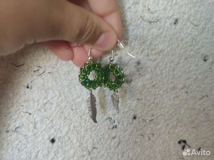 Серьги ручная работа, из бисера на заказ