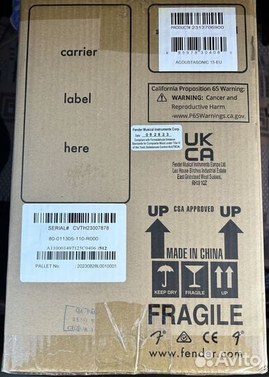 Fender acoustasonic 15 комбоусилитель акустический