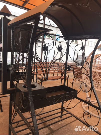 Мангал лоза большой с крышей (мк043)