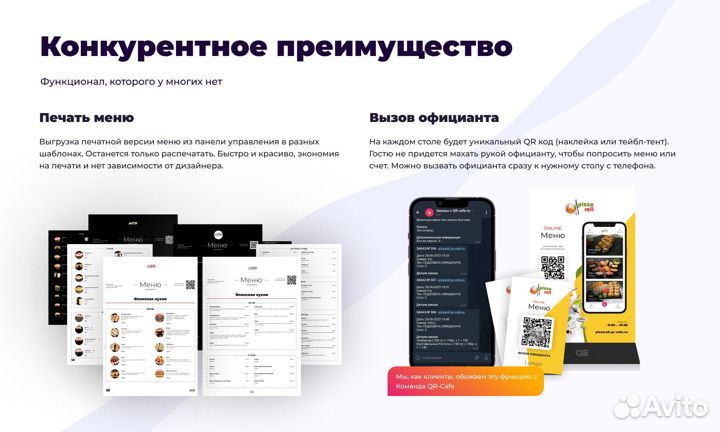 Сайт для кафе с QR-меню