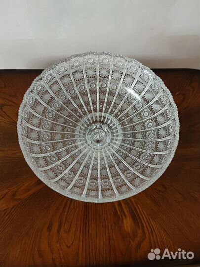 Хрустальная ваза на ножке Чехия