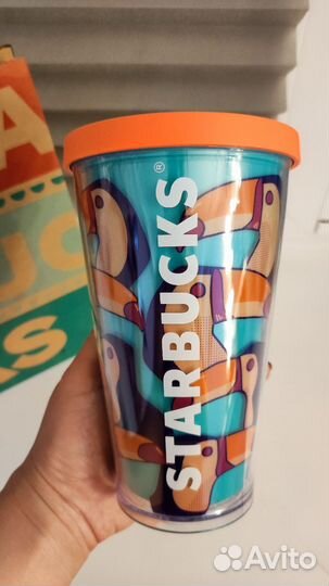Стакан Starbucks с крышкой для холодных напитков