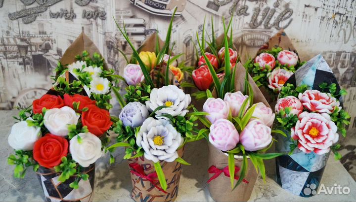 Букет из мыла ручной работы