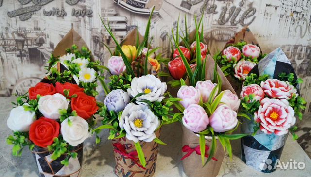 Букет из мыла ручной работы