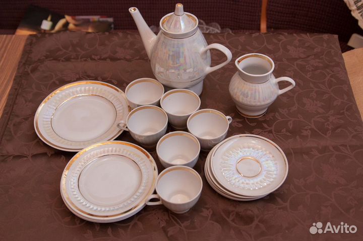 Чайный, кофейный сервиз «Перламутр» мфз