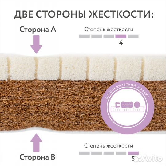 Детский двуcторонний матрас 120*60