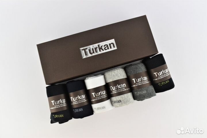 Turkan Носки мужские в коробке, набор 6 пар