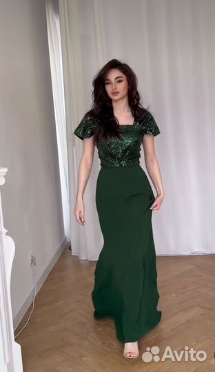 Вечернее платье в пол, 54-ый размер