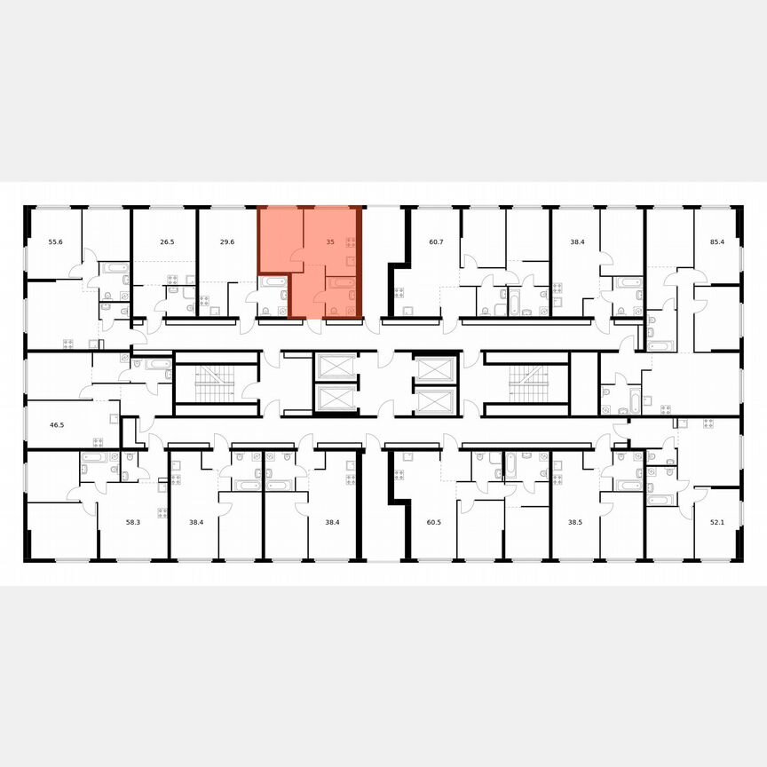 1-к. квартира, 35 м², 32/32 эт.