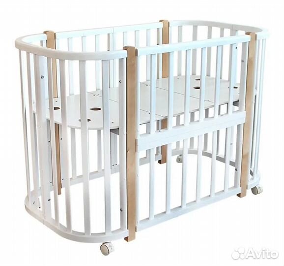 Детская кроватка овальная с маятником 5 в 1