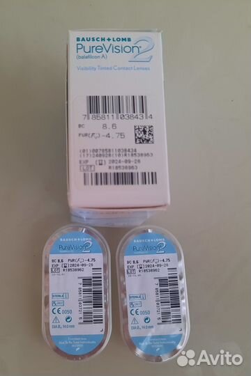 Линзы контактные B&L, PV 2 HD (- 4,75) 2 шт