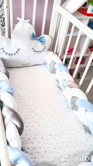 Постельное белье в овальную кроватку