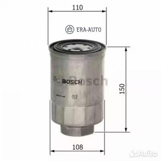 Bosch F026402039 фильтр топливный сепаратор H148mm