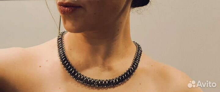 Серебряное колье 97 гр