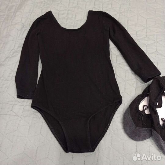 Купальник гимнастический 128 + чешки