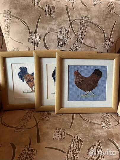 Картинки-вышивка 3 шт 25*25