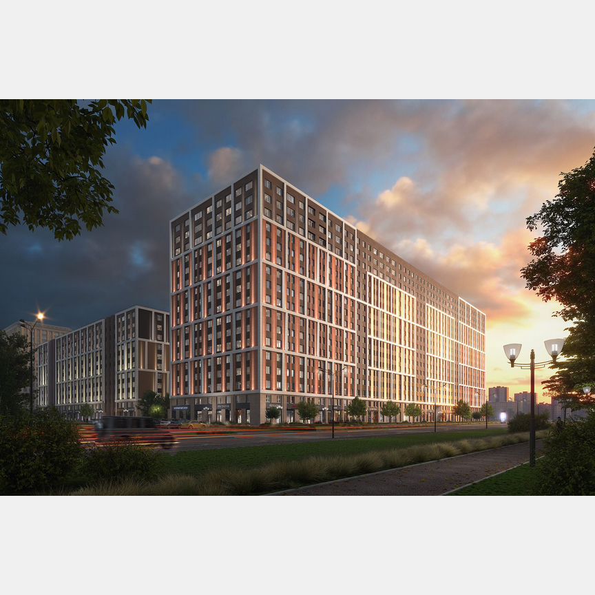 1-к. апартаменты, 40,5 м², 9/17 эт.