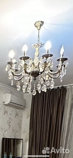 Люстра хрустальная чехия бу