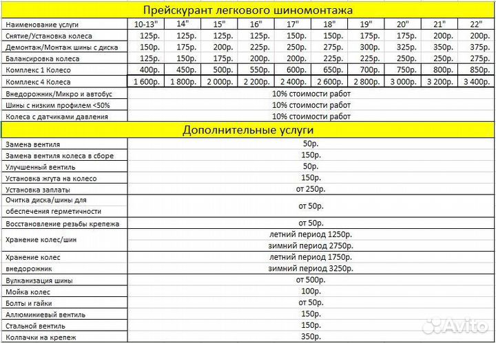 Шиномонтаж