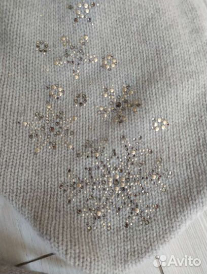 Зимняя шапка с натуральным помпоном