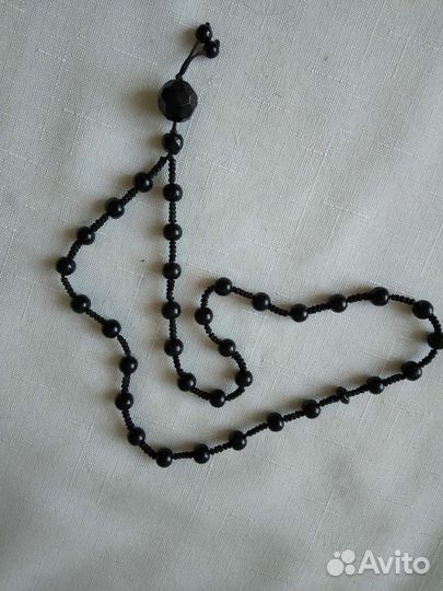 Винтаж. чёрный агат