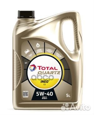 Total quartz ineo C3 5w40 5л. синт. NEW (масло