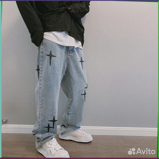 Штаны карго Y2K с крестами (Art товара: 62230)