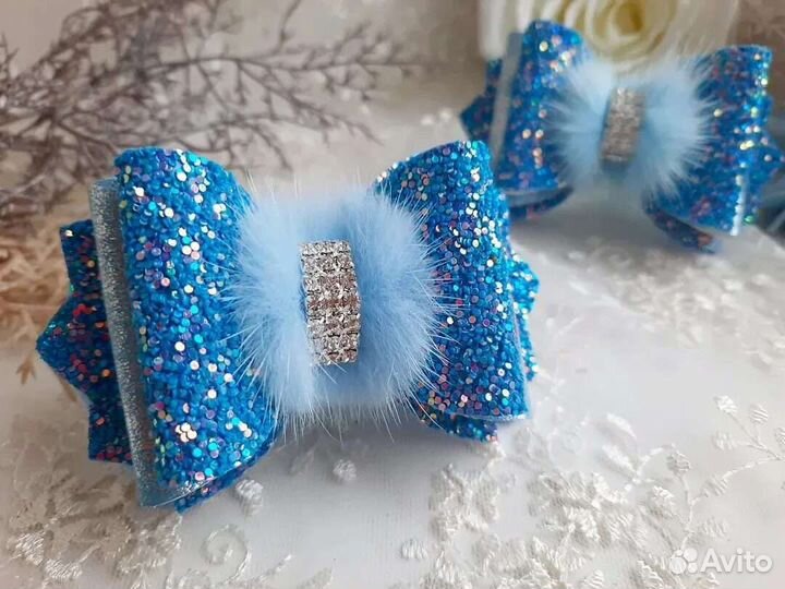 Бантики ручной работы из эко кожи