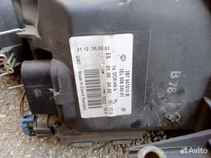 Передние фары на пассат б5