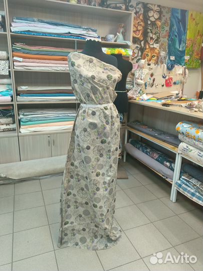 Сорочечный полулён для пошива платьев