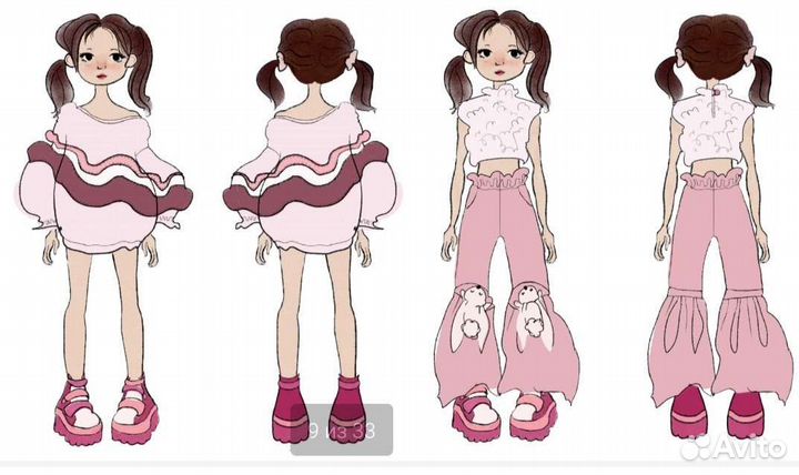 Дизайнер одежды Детская и взрослая одежда эскизы