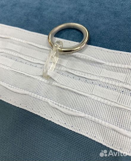 Штора в гостиную Канвас голубая 150х250см новые