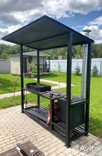 Мангал с печью
