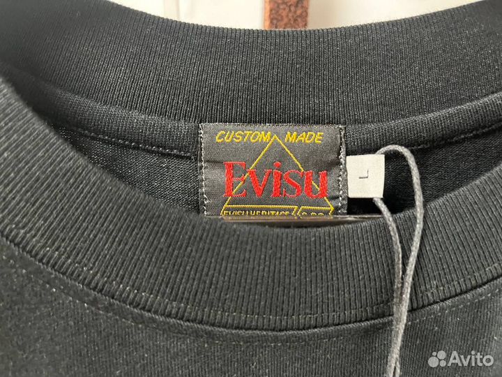 Футболка Evisu оверсайз унисекс приятная к телу