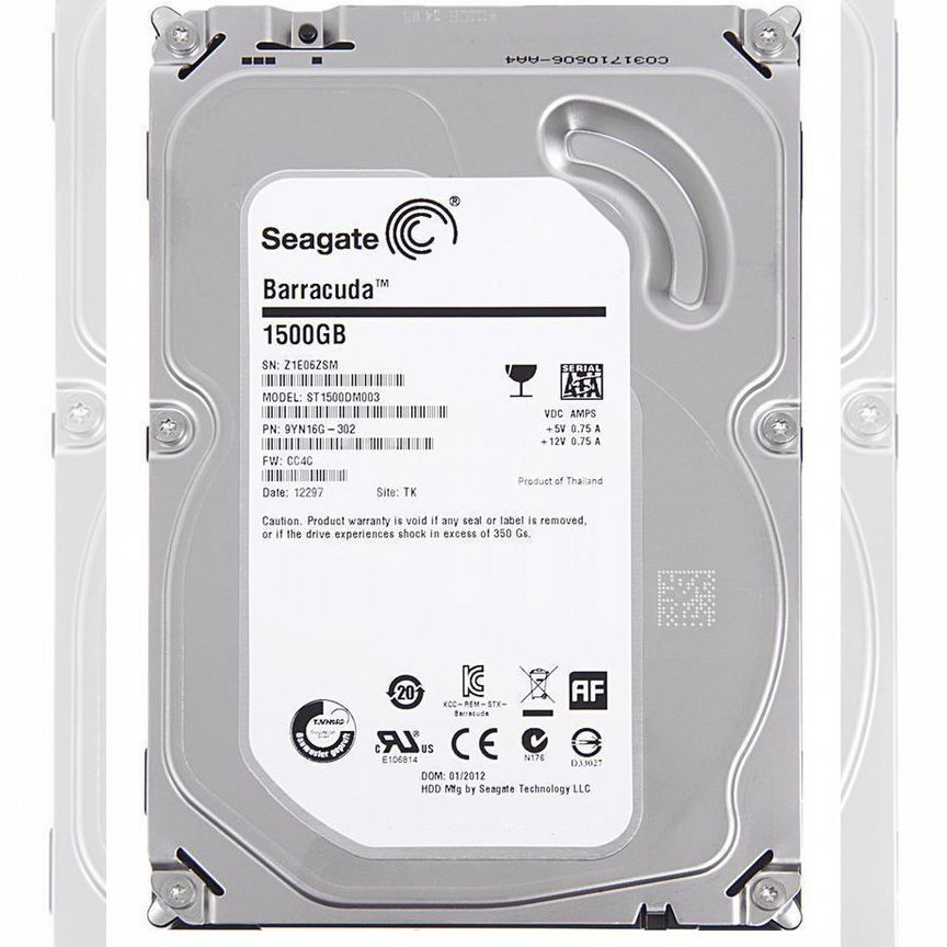 [ST1500DM003] Жесткий Диск Seagate 1.5tb Sata3 3.5 St1500dm003