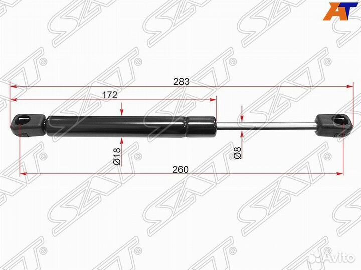 Амортизатор крышки багажника opel astra H 07- (SED