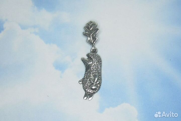 Подвеска Ежик в тумане серебро