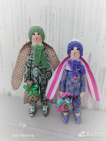 Набор зайчиков мальчиков в стиле тильда