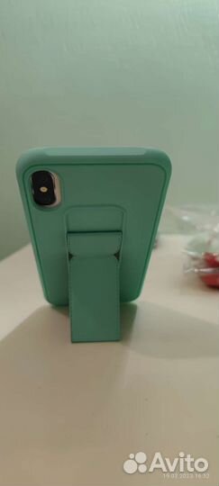 Чехол на iPhone Xs Мятный и Темно-Зеленый