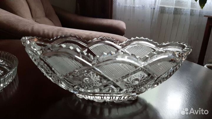 Графин СССР хрустальный и много хруст.салатников