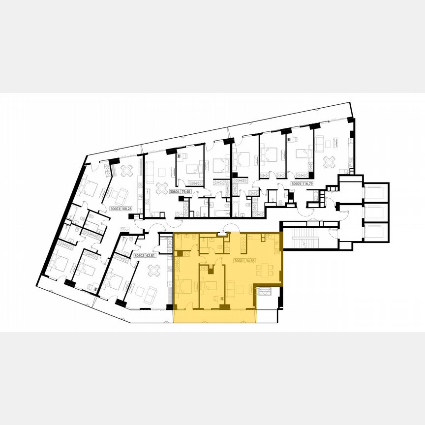2-к. квартира, 97,1 м², 6/10 эт.