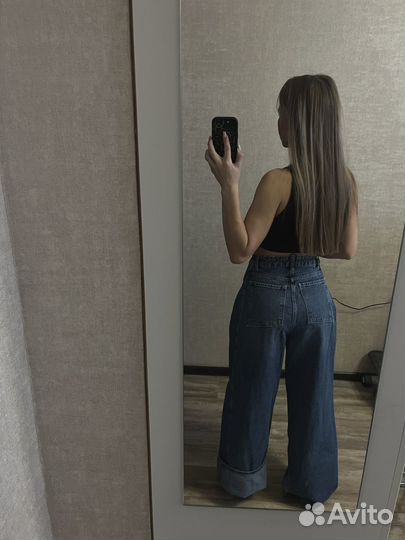 Джинсы багги женские