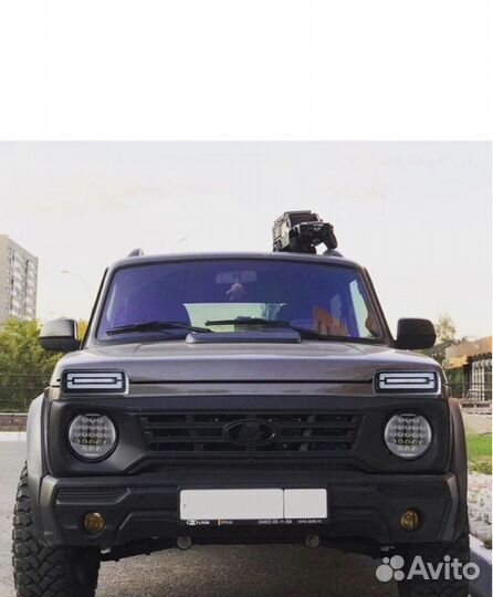 Светодиодные надфарники на Ниву в стиль Мерседес