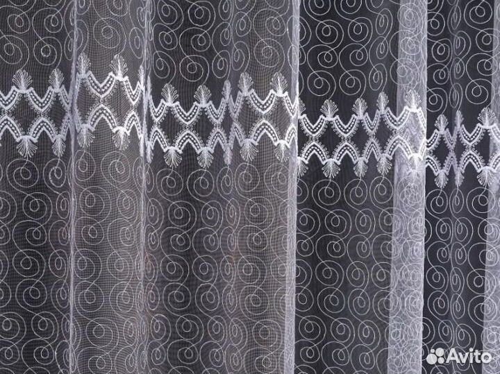 Тюль белая новая