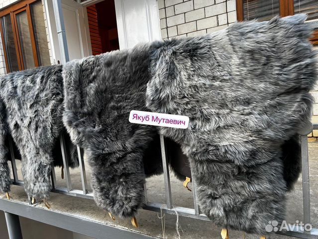 Меховые накидки чехлы серого цвета