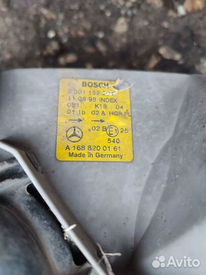 Mercedes w168 фара левая