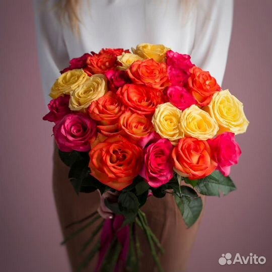 Букет цветов из роз 25 33 45 шт доставка 24/7