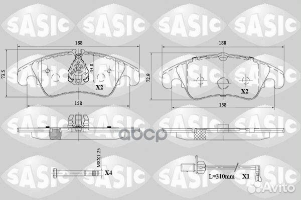 Колодки тормозные дисковые (комплект) audi A4 A