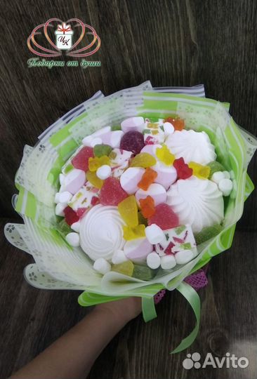 Букеты из зефира. Съедобный букет